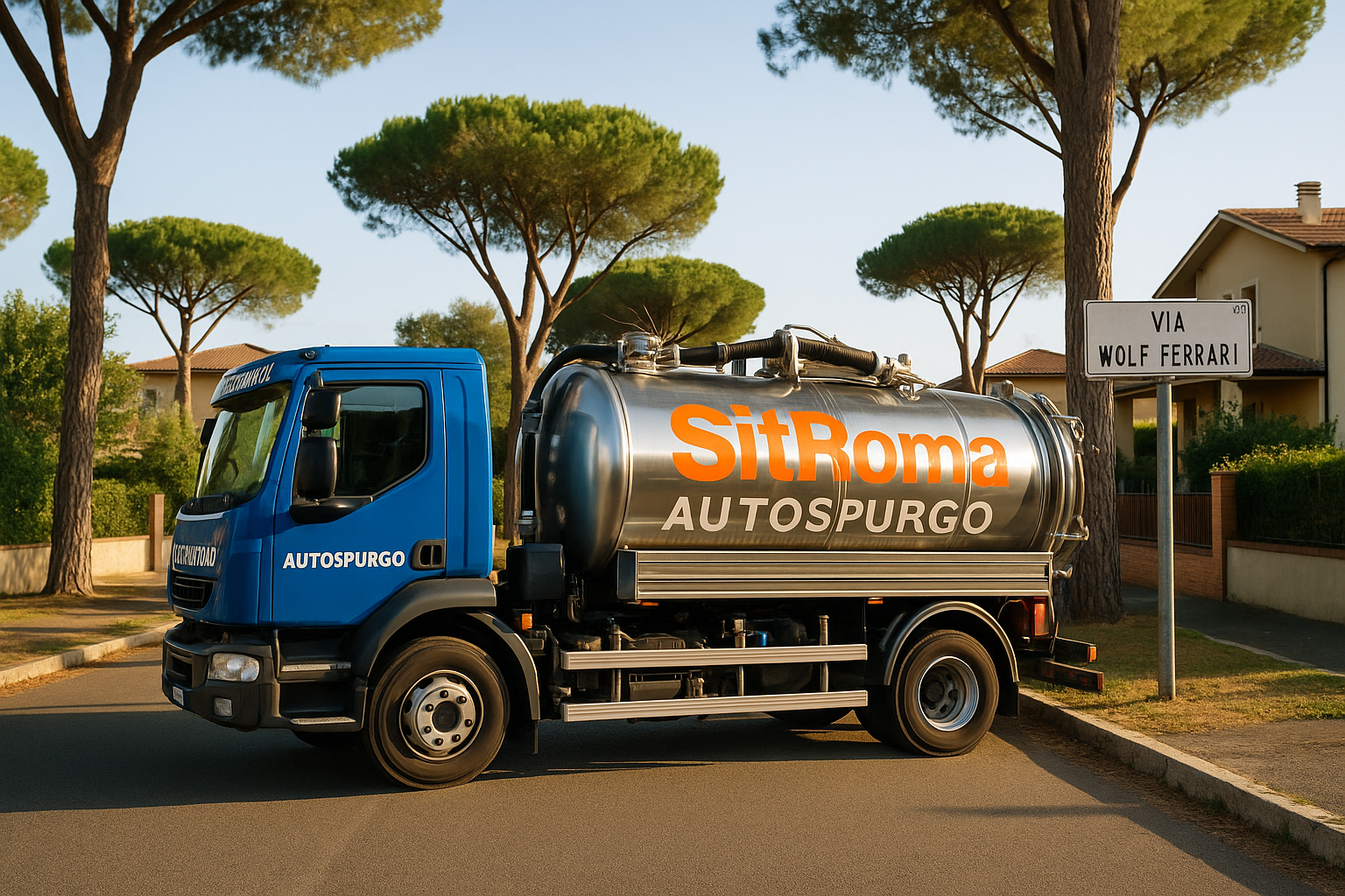 Intervento autospurgo SitRoma in una villetta di Infernetto
