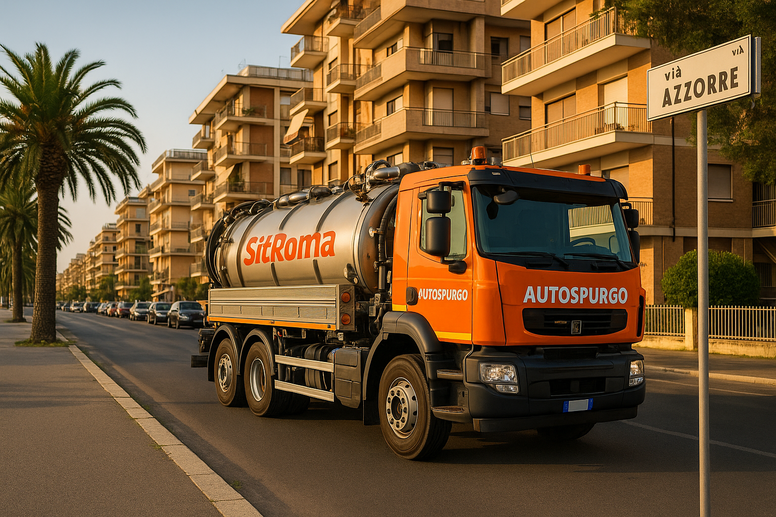 Intervento autospurgo SitRoma in condominio di Ostia